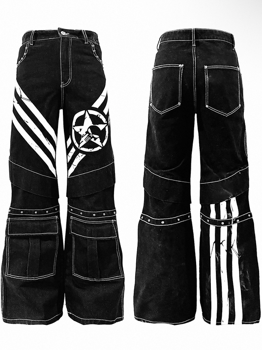 [DETW] Dark Niche Straight Wide-Leg Jeans