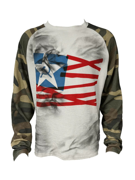 [99CLUB] Camouflage Long Sleeve Tee