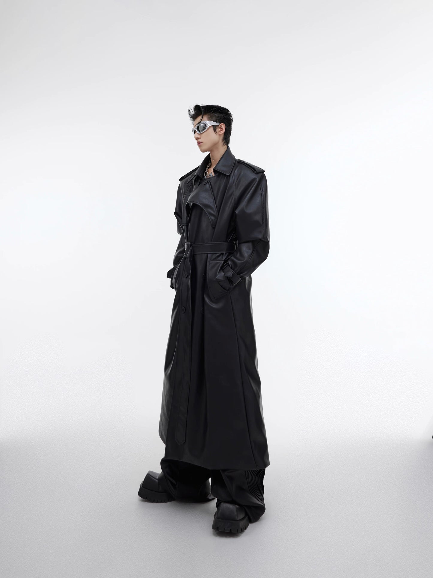 [ARGUE CULTURE] PU Leather Coat