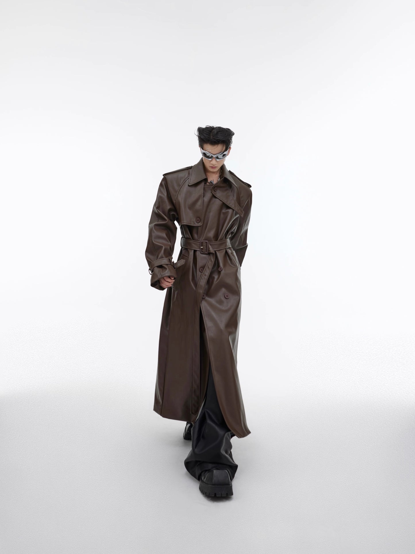 [ARGUE CULTURE] PU Leather Coat