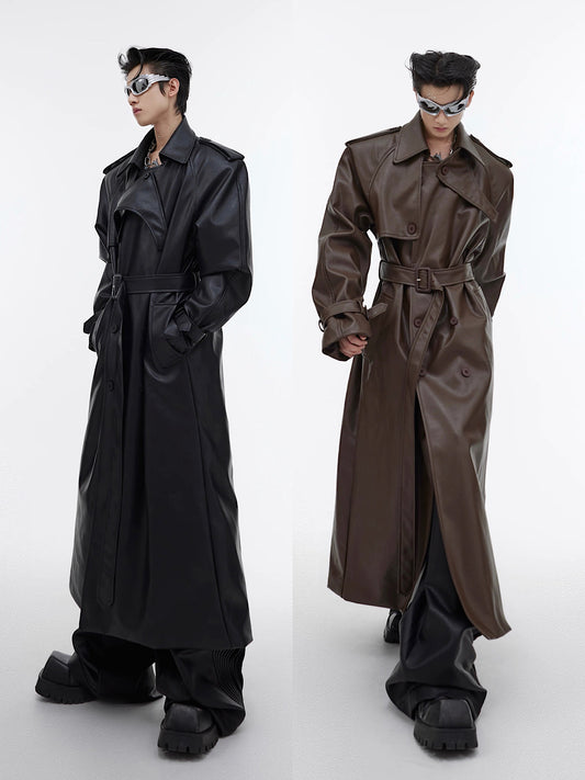 [ARGUE CULTURE] PU Leather Coat