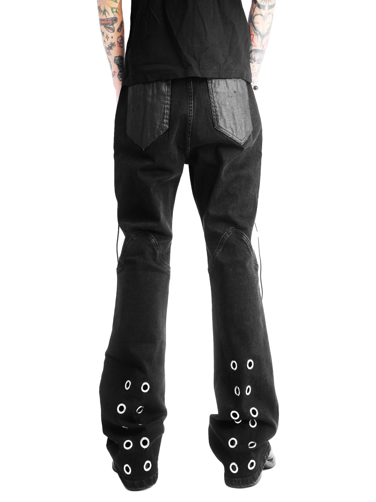 [DETW] 25SS Punk Flared Rope-Drawing Jeans