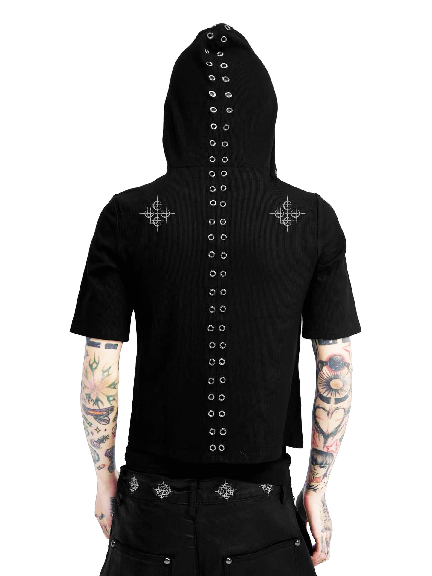 [DETW] 25SS Metal Button Hooded Tee