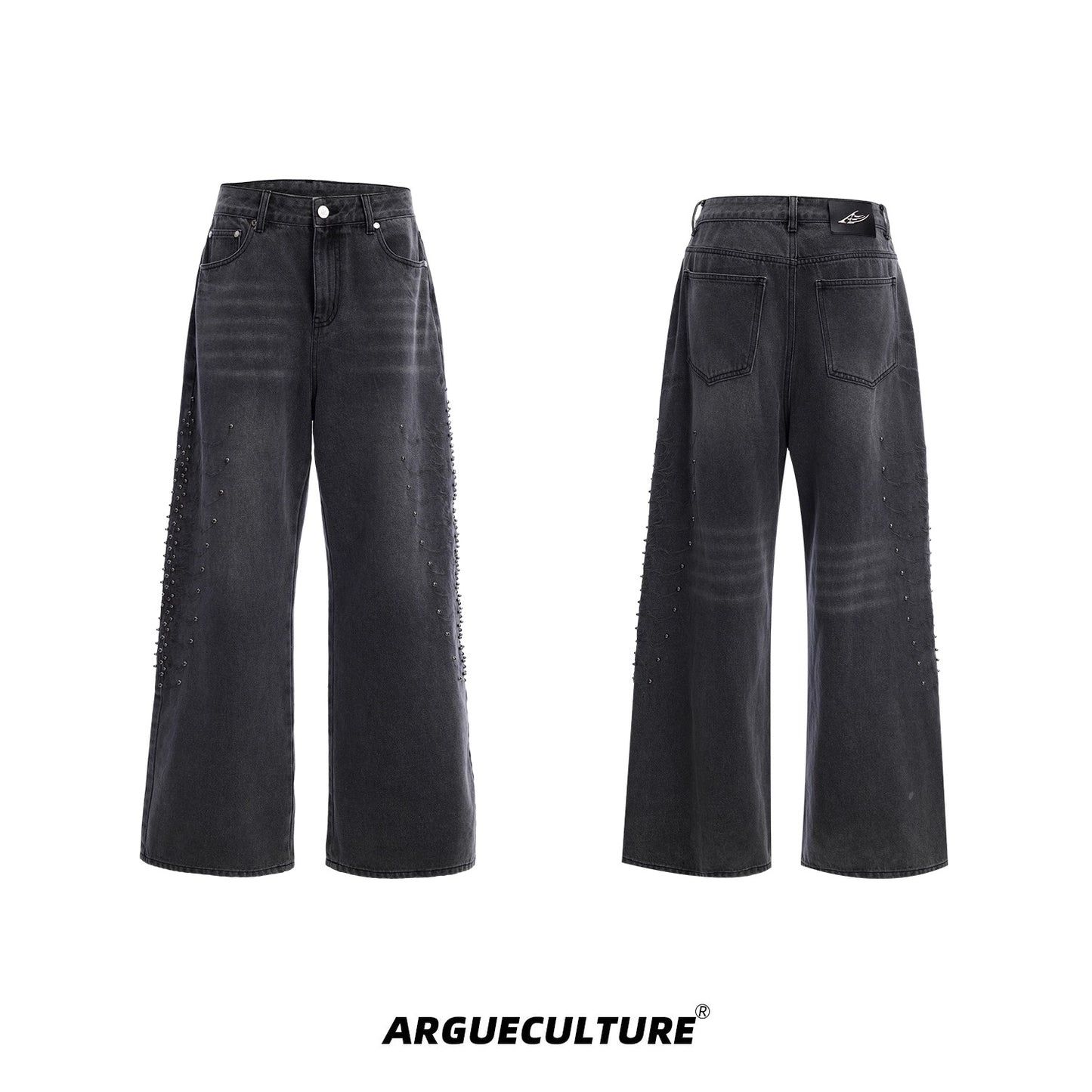 [ARGUE CULTURE] Pierced Western Baggy Jeans