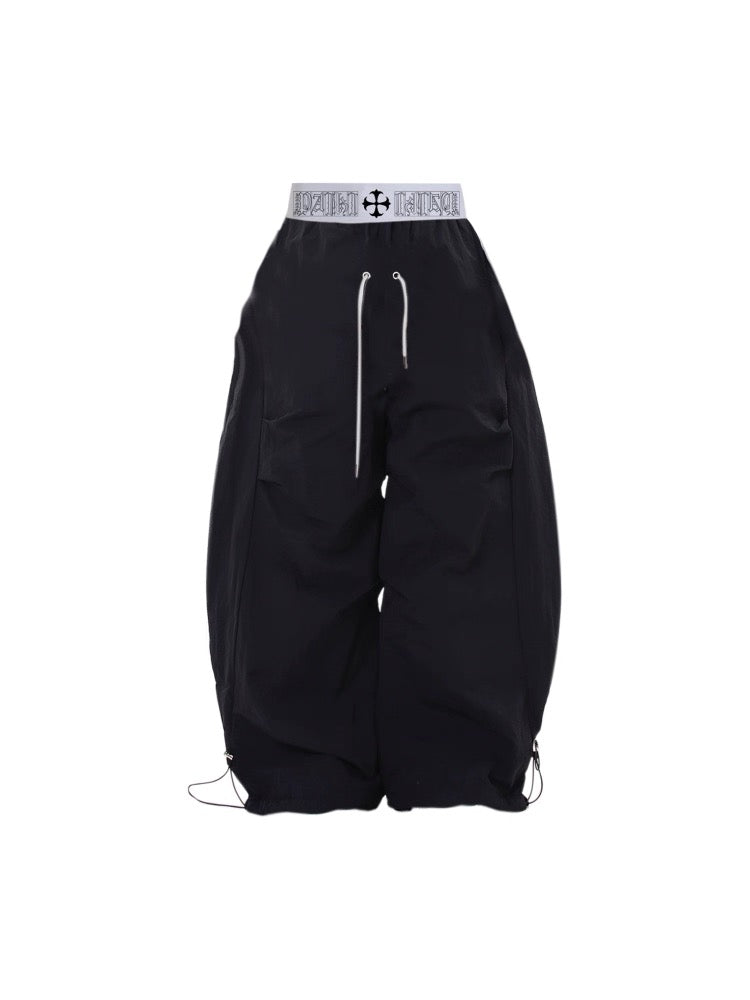 [PAIKI] Double Waist Baggy Pants