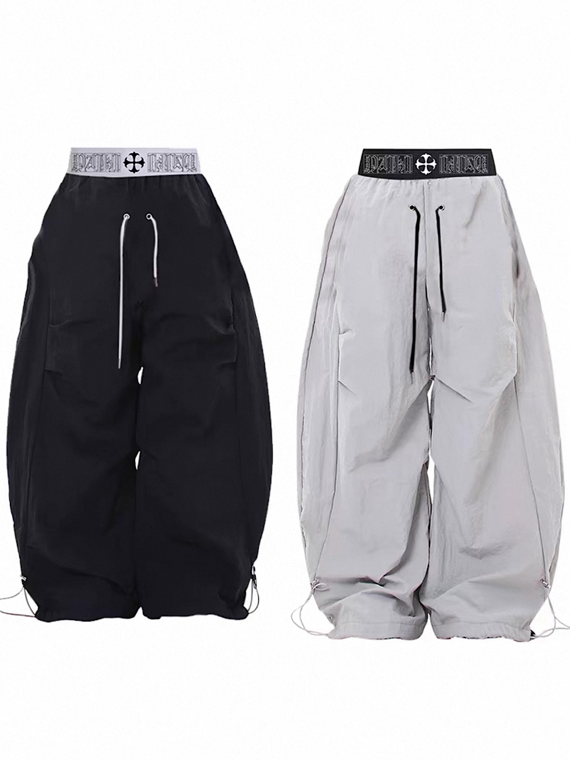 [PAIKI] Double Waist Baggy Pants