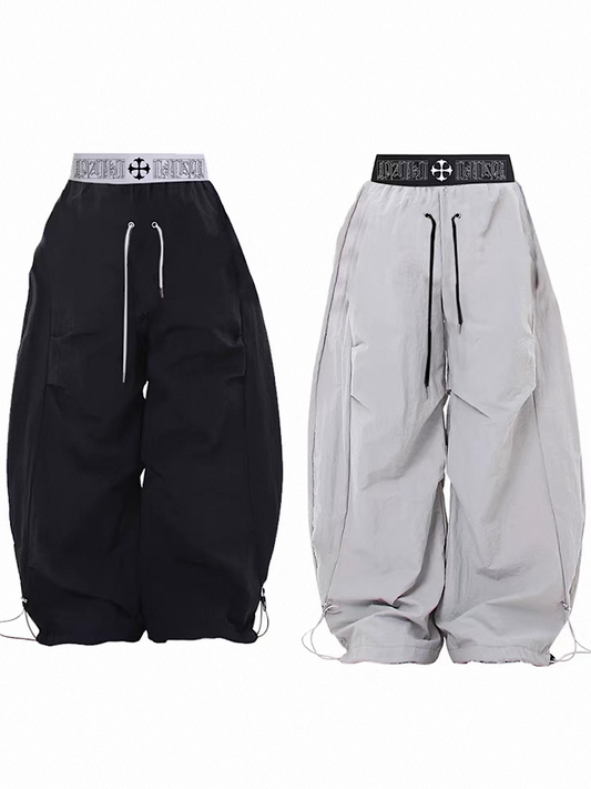 [PAIKI] Double Waist Baggy Pants