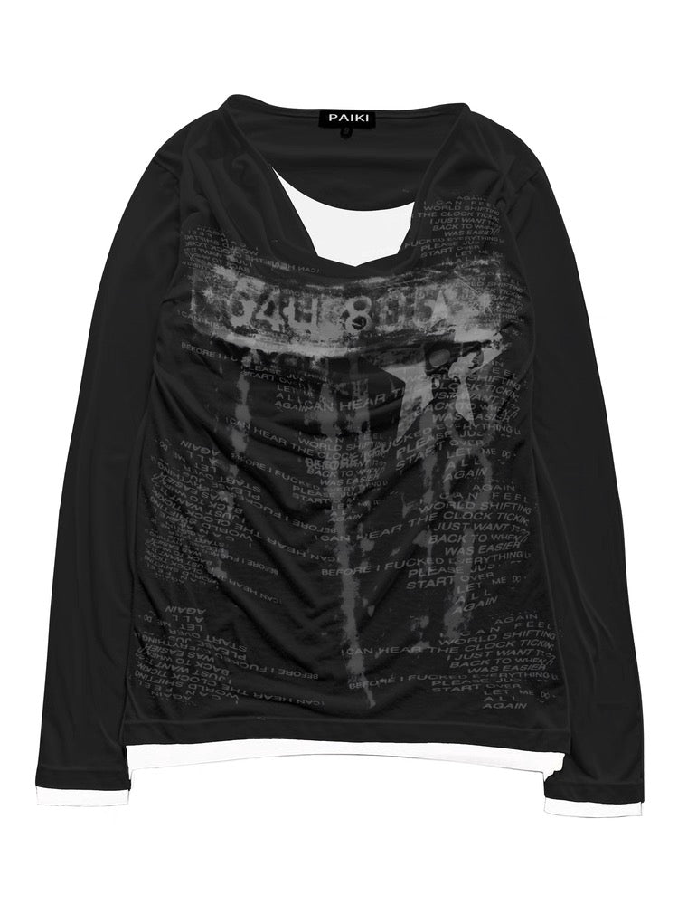 [PAIKI] 25AW Gothic Layered Long-Sleeve Tee