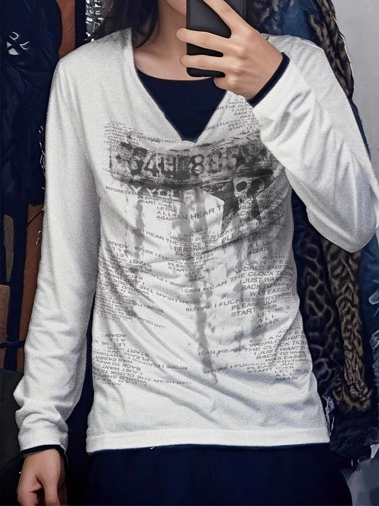 [PAIKI] 25AW Gothic Layered Long-Sleeve Tee
