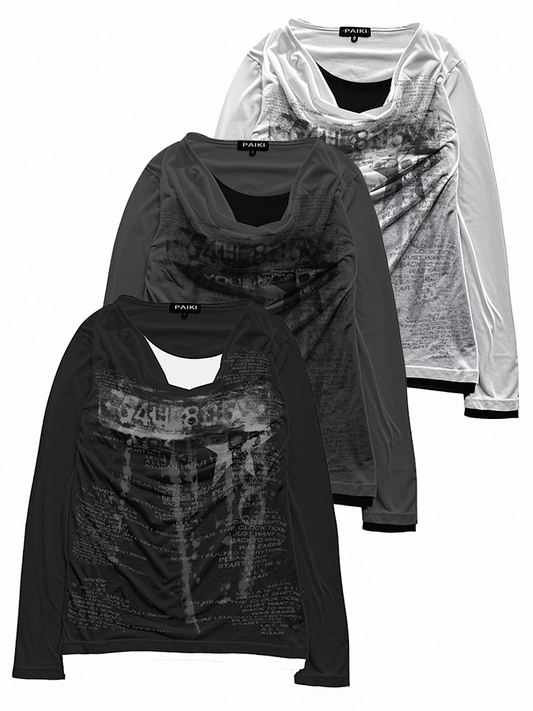 [PAIKI] 25AW Gothic Layered Long-Sleeve Tee