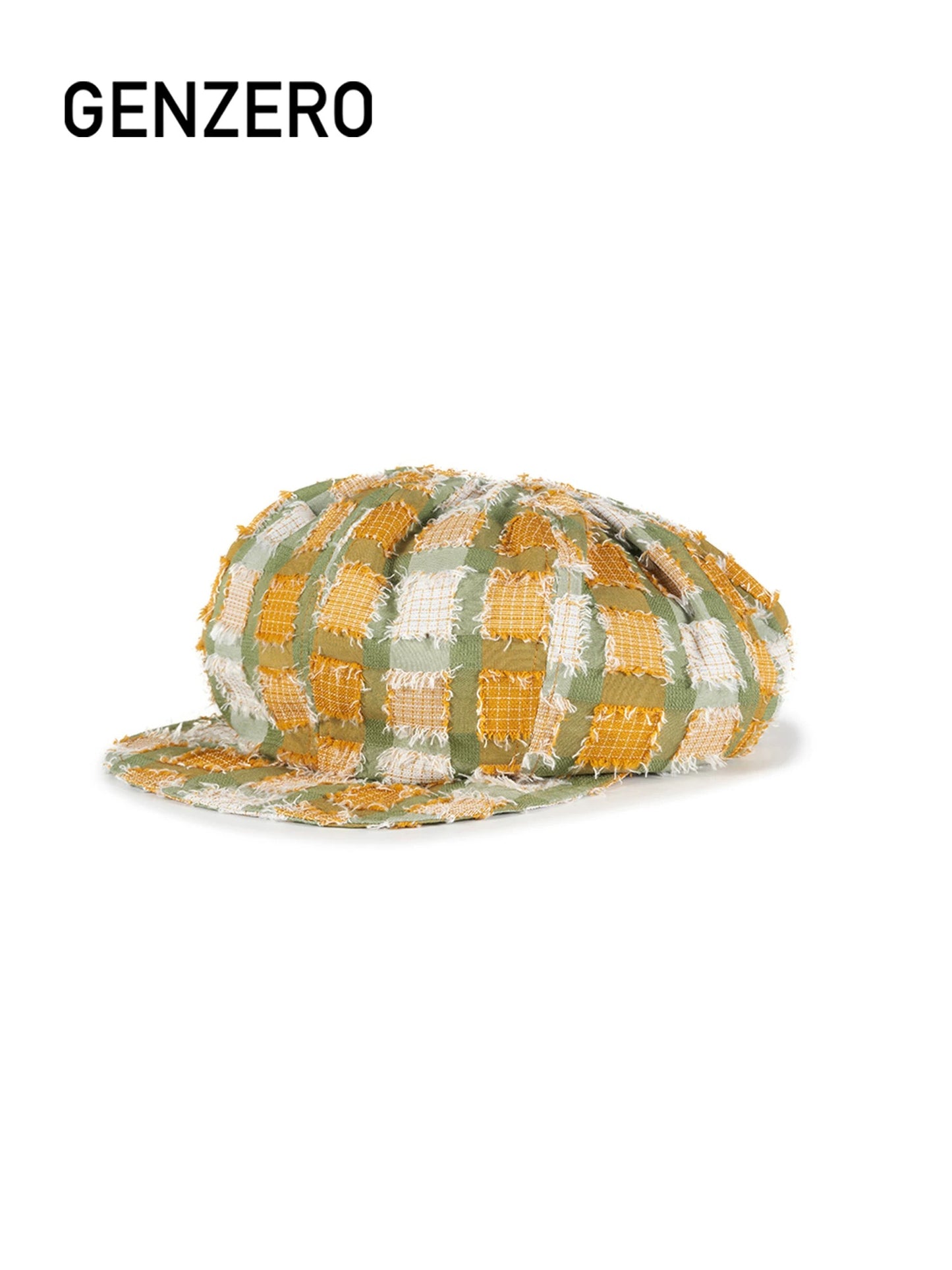 [GENZERO] Yellow&Green Plaid Beret Hat