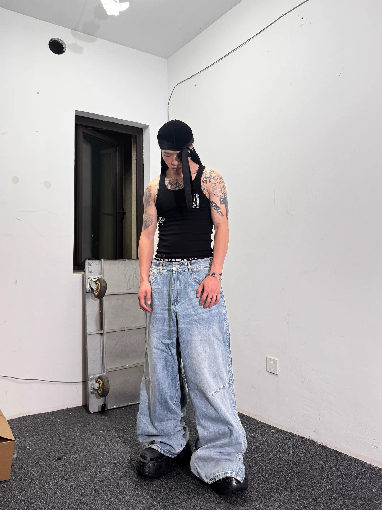 [RYE CHASIN] Tripled Waistband Jeans