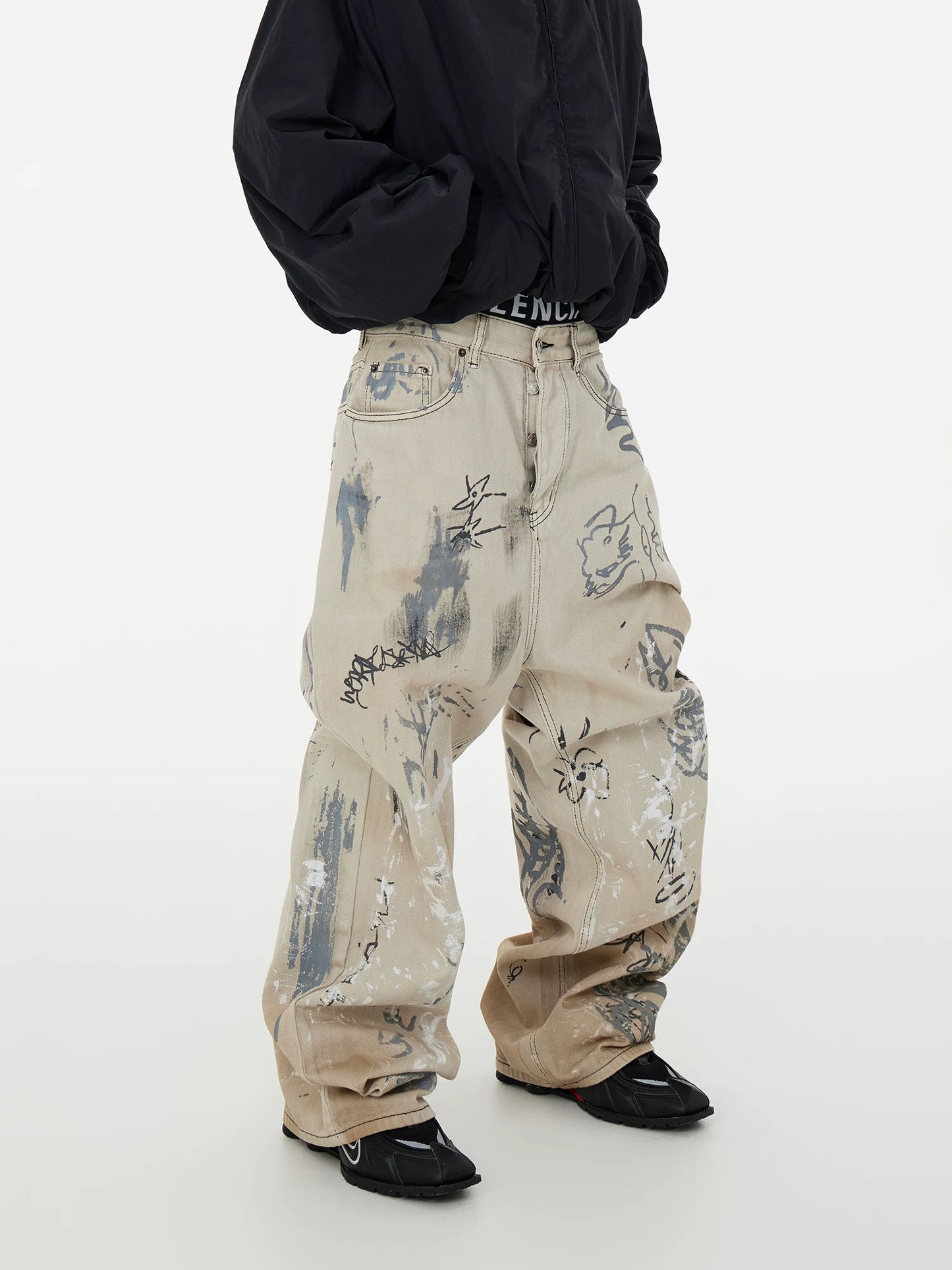 [ASTT Studio] 24SS Baggy Graffiti Jeans