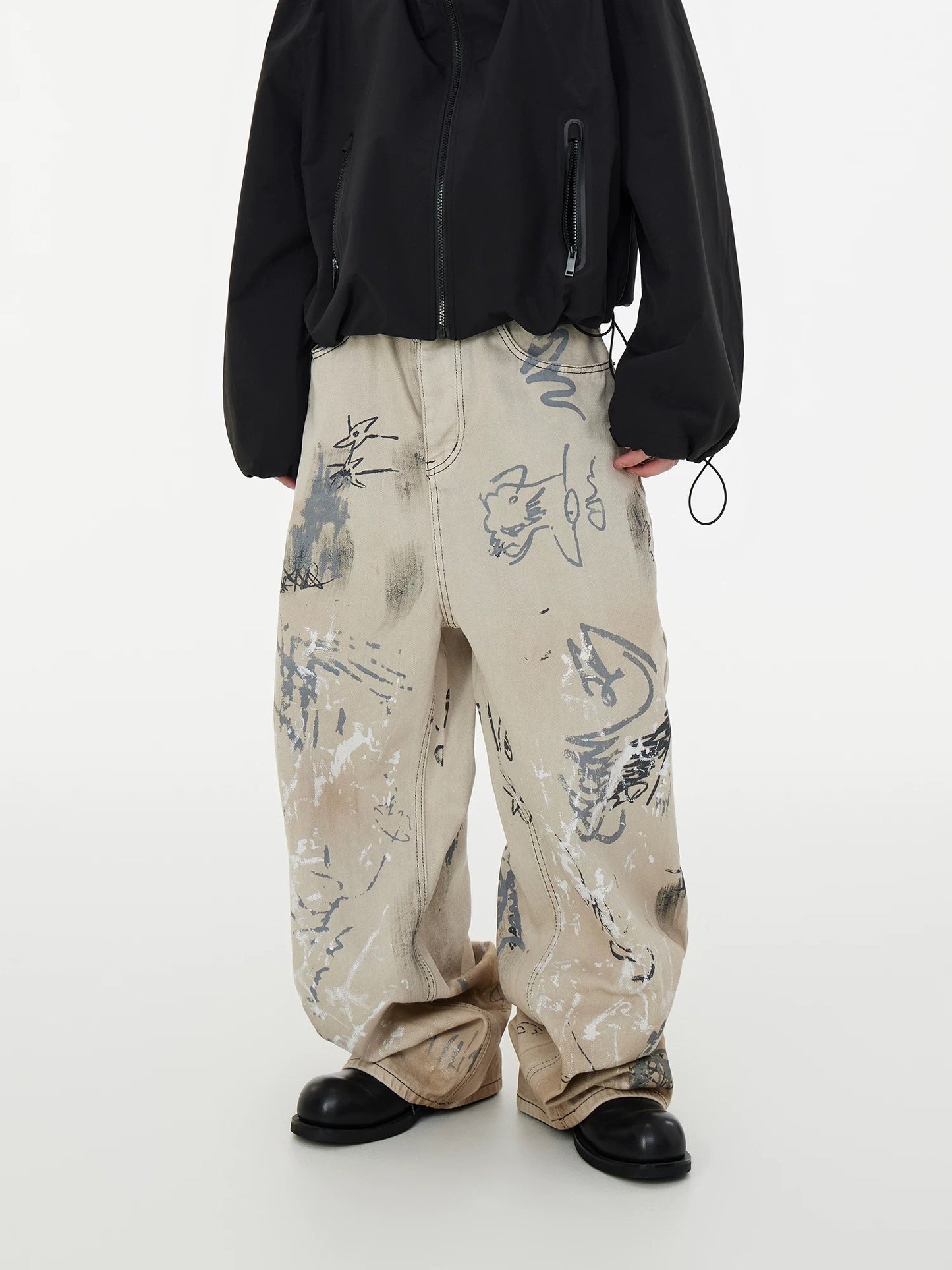 [ASTT Studio] 24SS Baggy Graffiti Jeans
