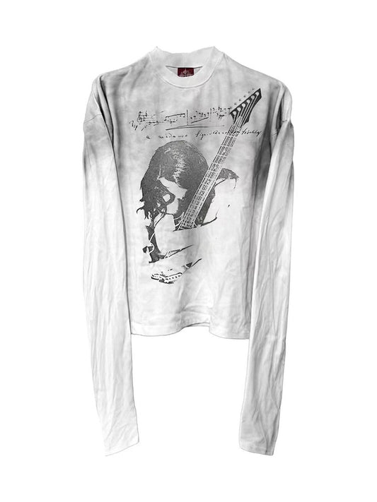 [DETW] 25AW Music Note Long-Sleeve Shirt
