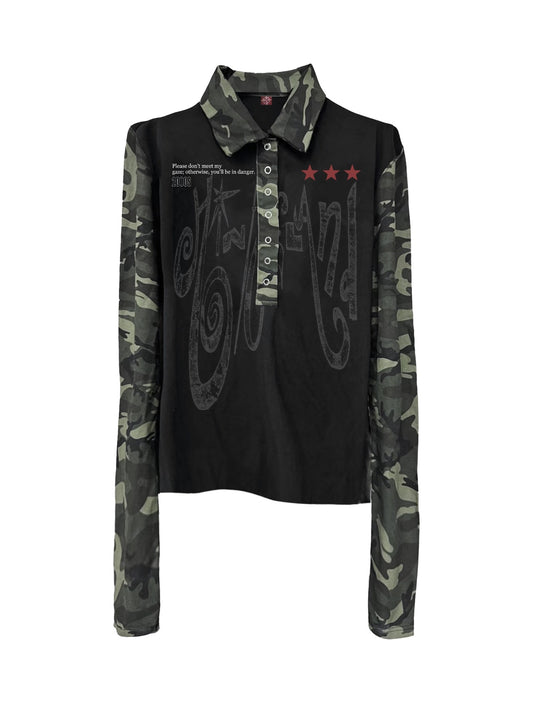 [DETW] 25AW Camo Star Polo Shirt