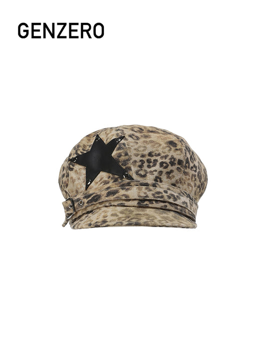 [GENZERO] Leopard Beret Hat