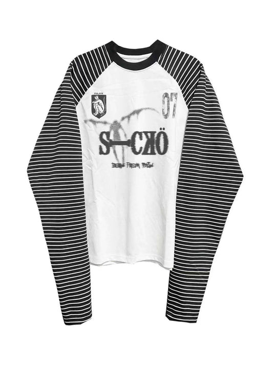 [DETW] 24AW Death Note Stripe Long Sleeve Shirt