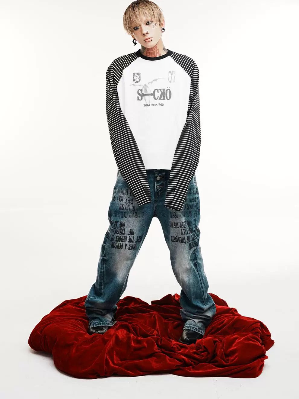 [DETW] 24AW Death Note Stripe Long Sleeve Shirt