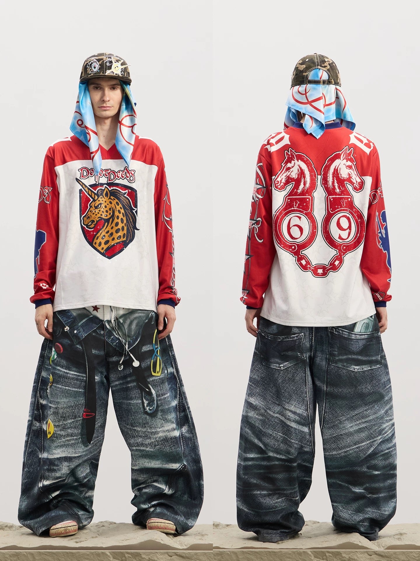 [DND4DES] 3D Printed Double Waist Baggy Jeans