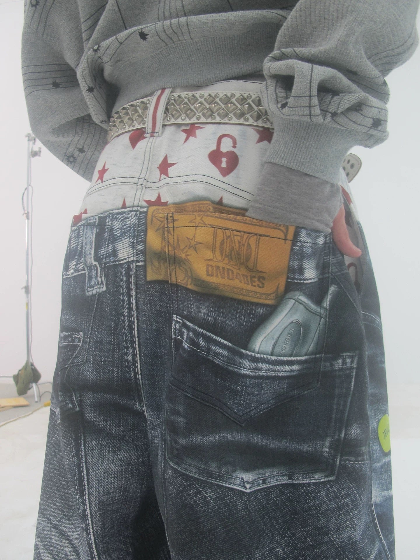 [DND4DES] 3D Printed Double Waist Baggy Jeans