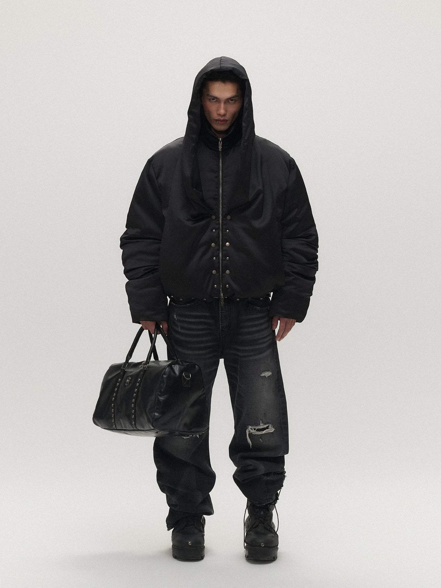 [SGWCULT] Detachable Oversized Hat Padded Jacket