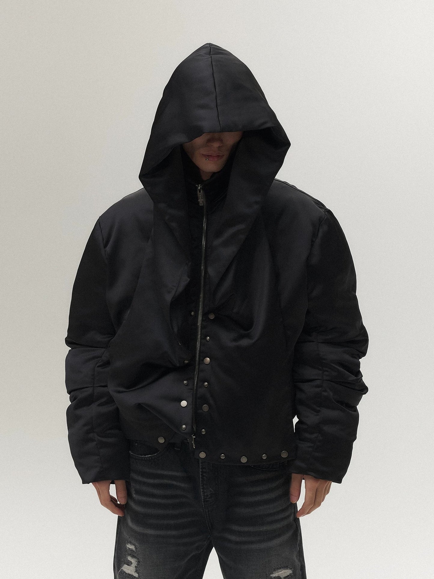 [SGWCULT] Detachable Oversized Hat Padded Jacket