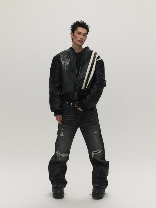 [SGWCULT] Church Faux Leather Jacket