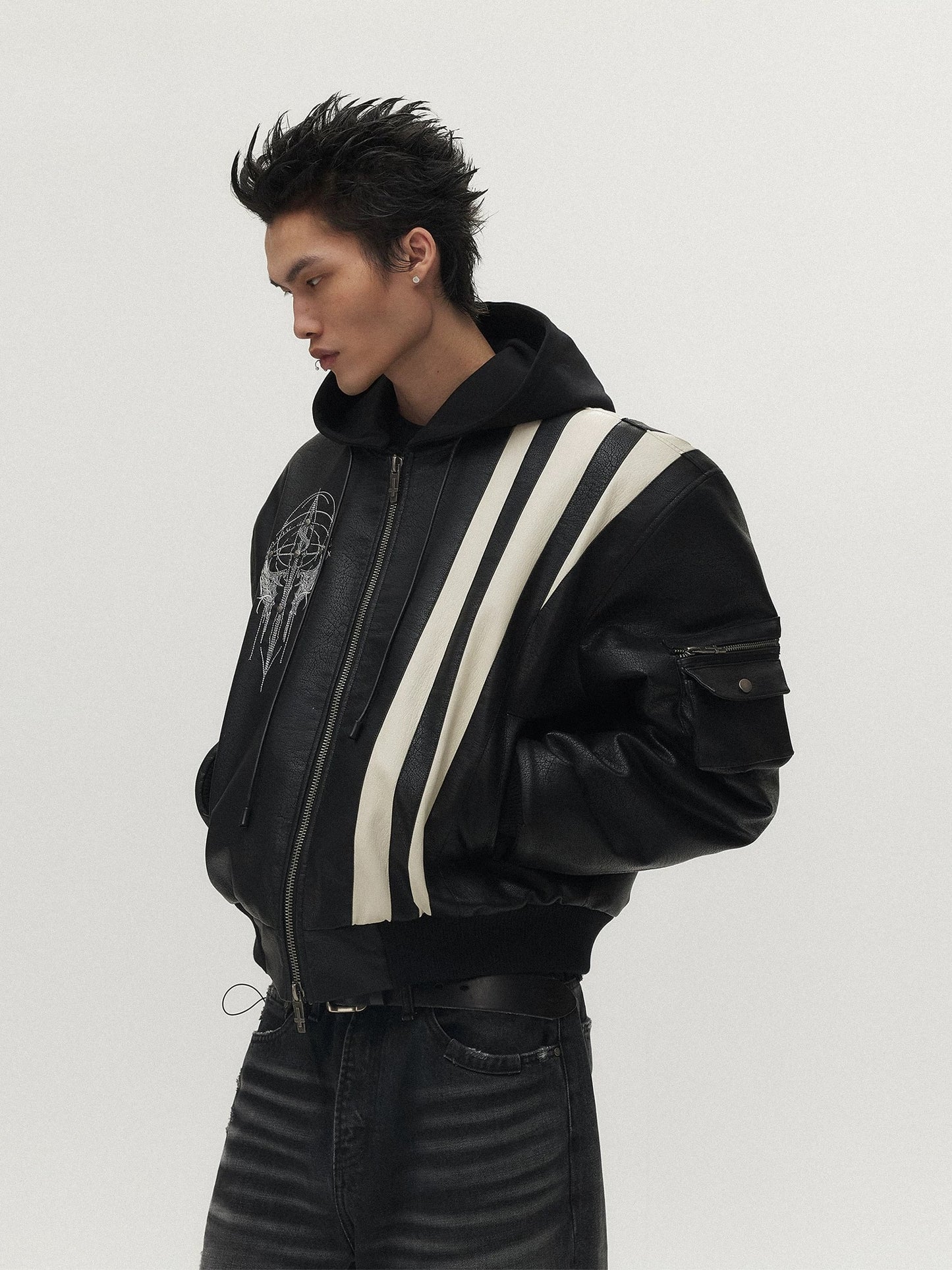 [SGWCULT] Church Faux Leather Jacket