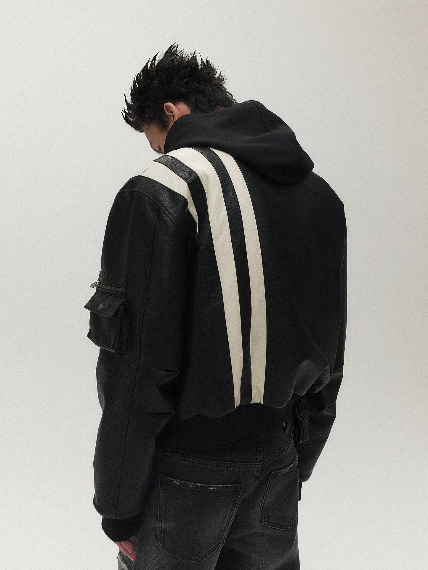 [SGWCULT] Church Faux Leather Jacket