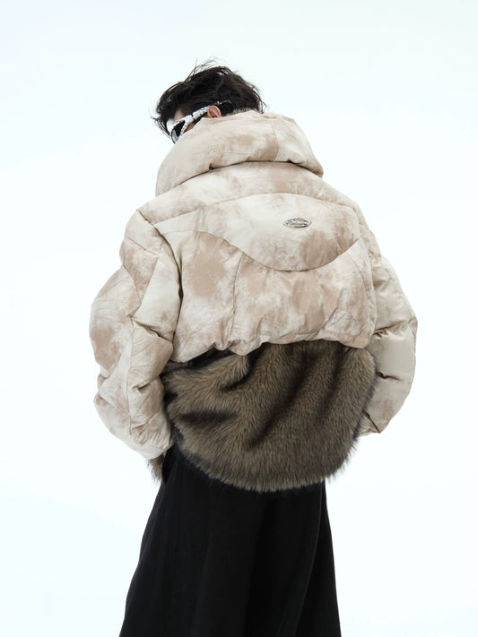[ARGUE CULTURE] Deconstructed Two-Piece Fur Padded Jacket 2 colour ways