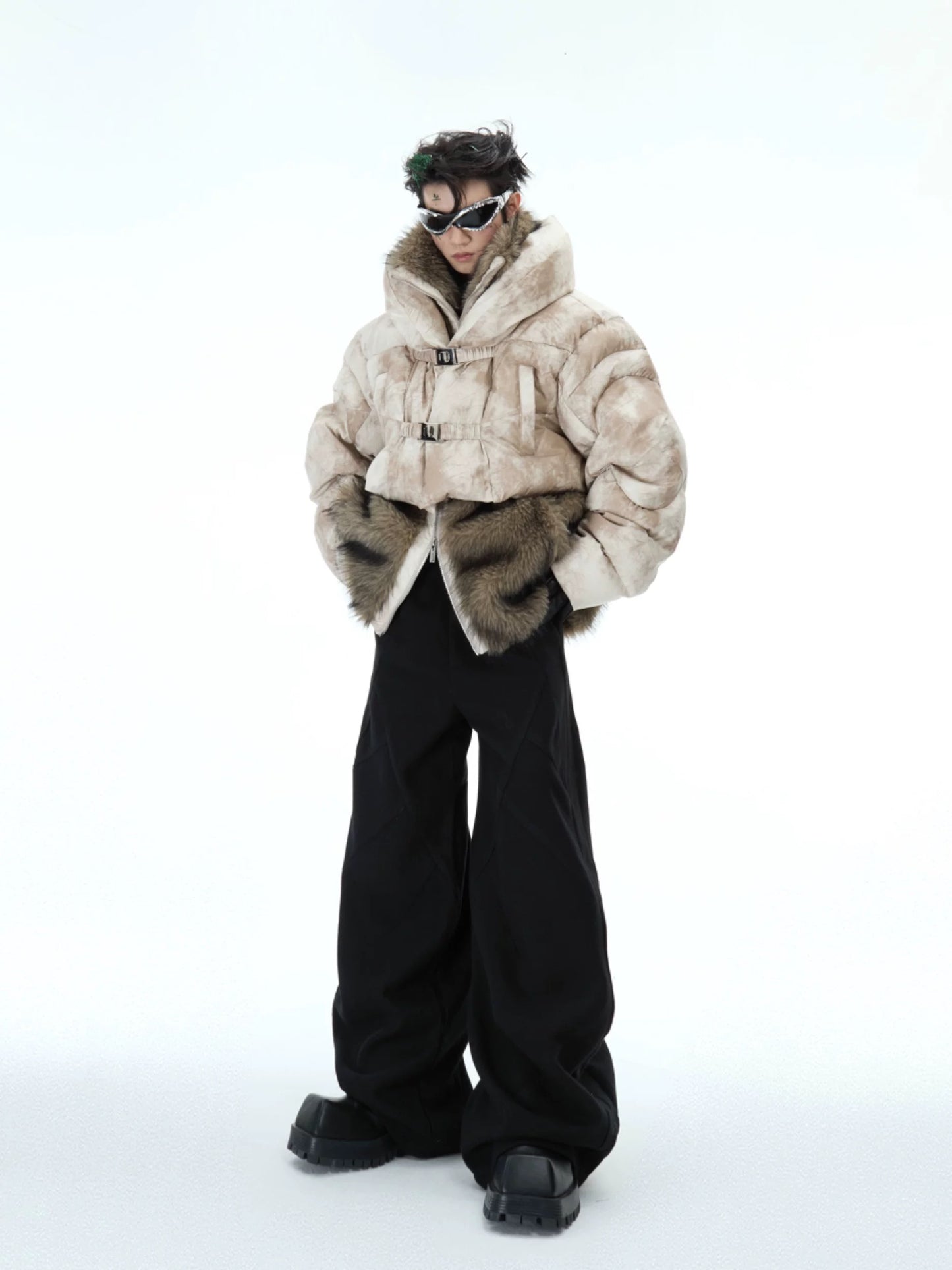 [ARGUE CULTURE] Deconstructed Two-Piece Fur Padded Jacket 2 colour ways