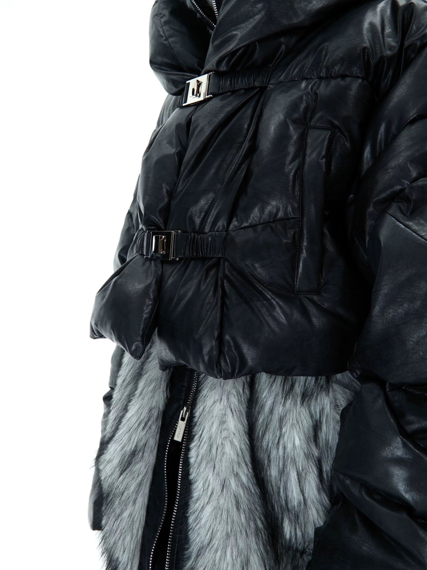 [ARGUE CULTURE] Deconstructed Two-Piece Fur Padded Jacket 2 colour ways