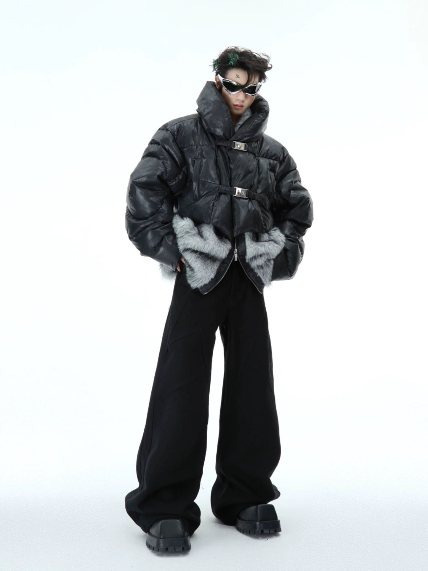 [ARGUE CULTURE] Deconstructed Two-Piece Fur Padded Jacket 2 colour ways