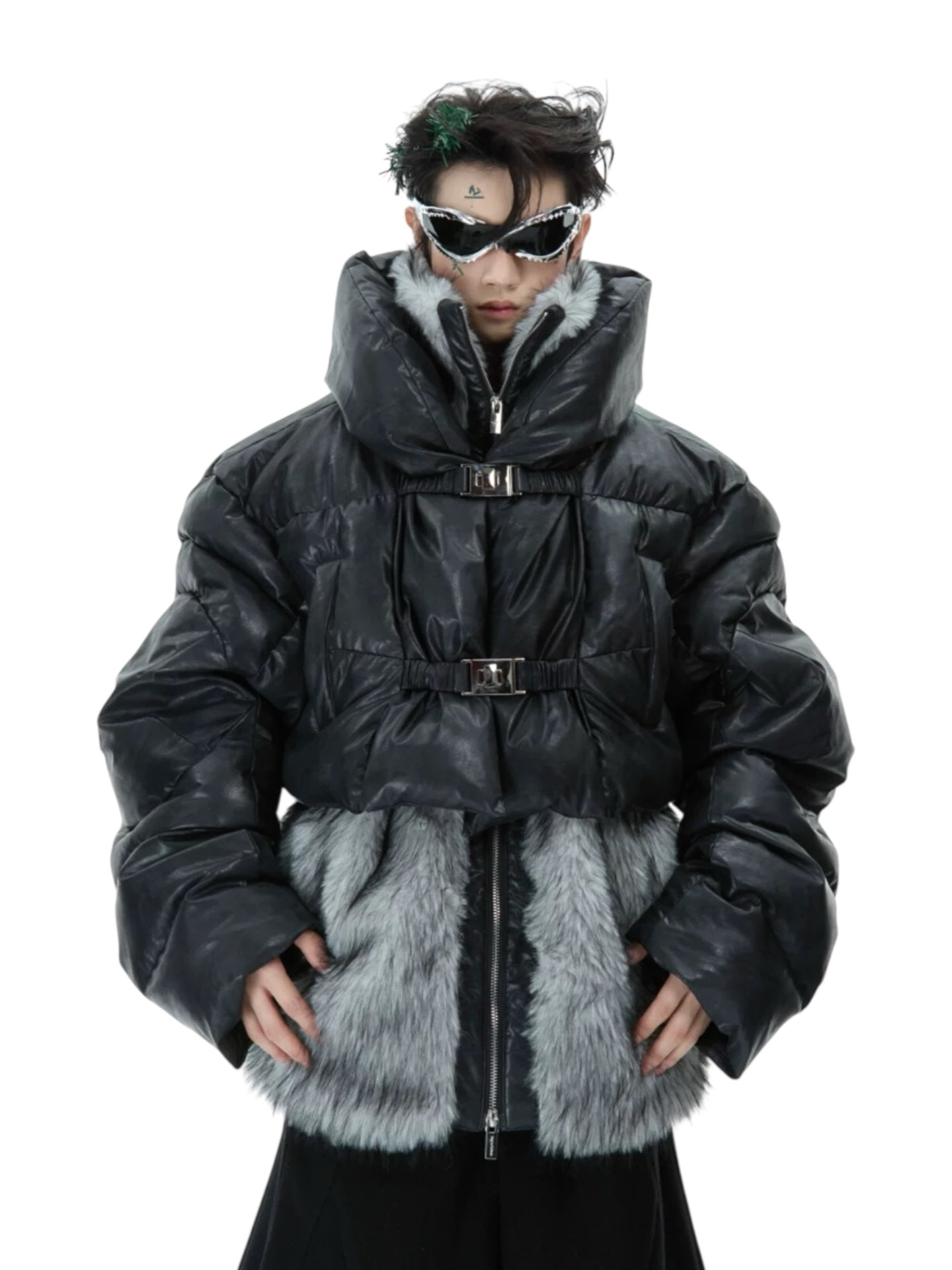 [ARGUE CULTURE] Deconstructed Two-Piece Fur Padded Jacket 2 colour ways