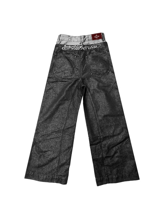 [DETW] 25AW Waxed Double Waisted Denim Pants